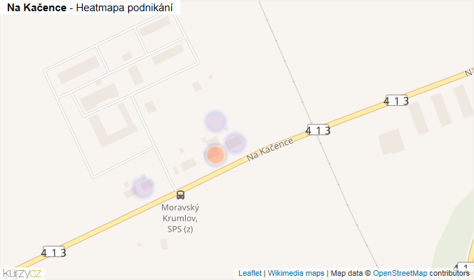 Mapa Na Kačence - Firmy v ulici.
