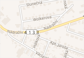 Nádražní v obci Moravský Krumlov - mapa ulice