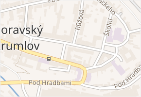 náměstí T. G. Masaryka v obci Moravský Krumlov - mapa ulice