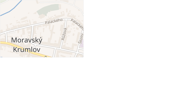 Palackého v obci Moravský Krumlov - mapa ulice