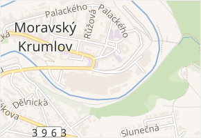 Pod hradbami v obci Moravský Krumlov - mapa ulice