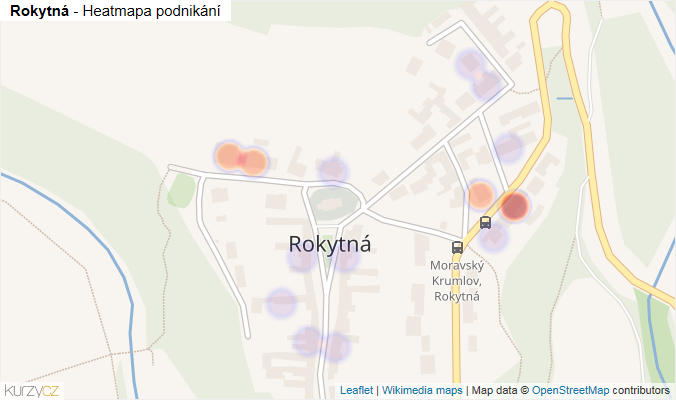 Mapa Rokytná - Firmy v části obce.