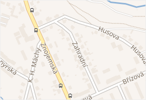 Zahradní v obci Moravský Krumlov - mapa ulice