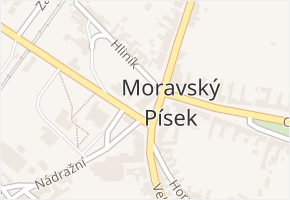 Velkomoravská v obci Moravský Písek - mapa ulice