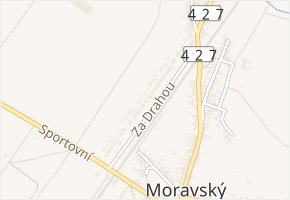 Za drahou v obci Moravský Písek - mapa ulice
