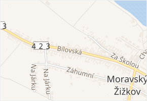 Bílovská v obci Moravský Žižkov - mapa ulice