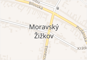 Moravský Žižkov v obci Moravský Žižkov - mapa části obce