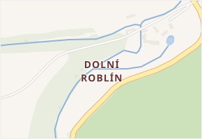 Dolní Roblín v obci Mořina - mapa části obce