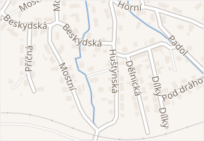 Huštýnská v obci Mořkov - mapa ulice