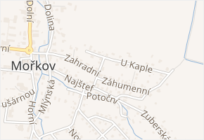 Ke kapli v obci Mořkov - mapa ulice