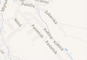Květná v obci Mořkov - mapa ulice