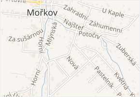 Na Rolici v obci Mořkov - mapa ulice