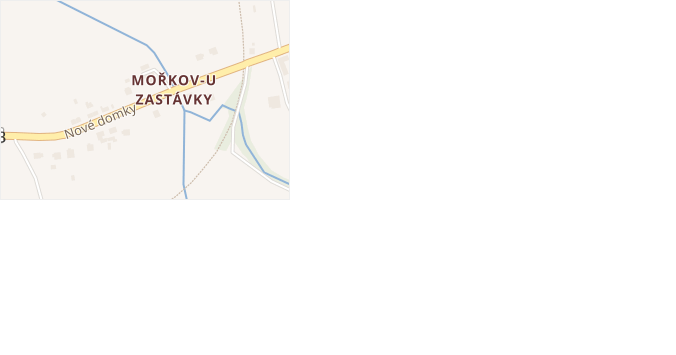 Nové domky v obci Mořkov - mapa ulice