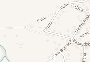 Polní v obci Mořkov - mapa ulice