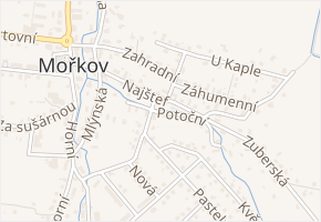 Potoční v obci Mořkov - mapa ulice