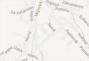 Řadová v obci Mořkov - mapa ulice