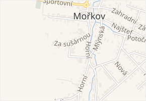U školky v obci Mořkov - mapa ulice