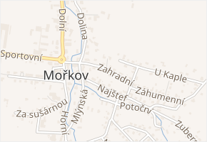 Zahradní v obci Mořkov - mapa ulice