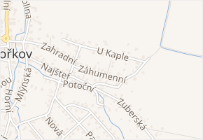Záhumenní v obci Mořkov - mapa ulice
