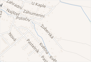 Zuberská v obci Mořkov - mapa ulice