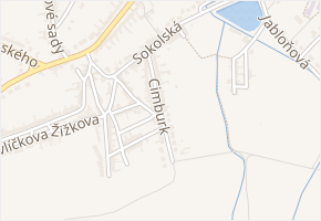 Cimburk v obci Morkovice-Slížany - mapa ulice