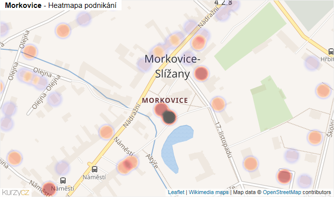 Mapa Morkovice - Firmy v části obce.