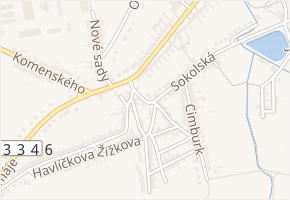 náměstí Svobody v obci Morkovice-Slížany - mapa ulice