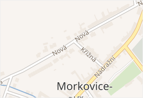 Nová v obci Morkovice-Slížany - mapa ulice