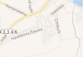 Žižkova v obci Morkovice-Slížany - mapa ulice