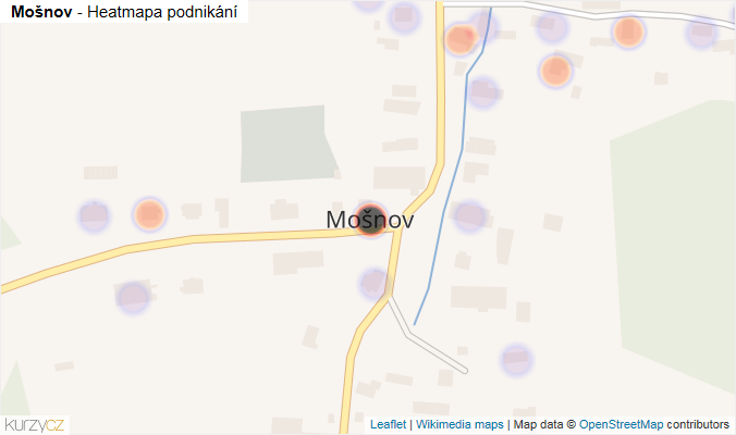 Mapa Mošnov - Firmy v části obce.