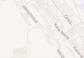 Albrechtická v obci Most - mapa ulice