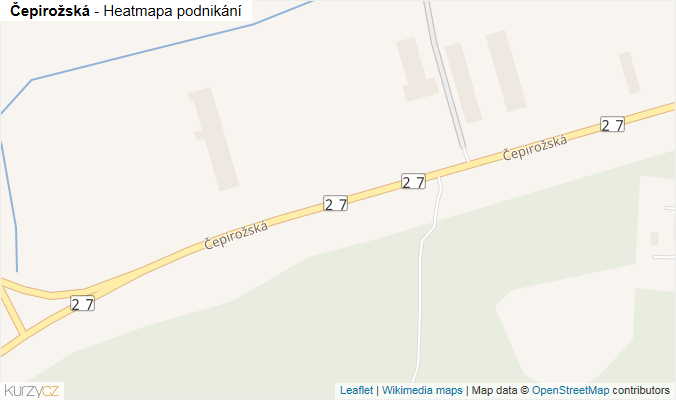 Mapa Čepirožská - Firmy v ulici.