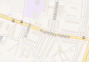 Františka Halase v obci Most - mapa ulice