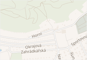 Horní v obci Most - mapa ulice