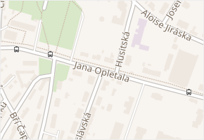 Jana Opletala v obci Most - mapa ulice
