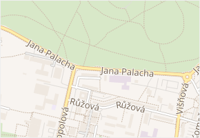 Jana Palacha v obci Most - mapa ulice