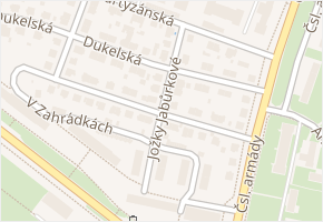 Jožky Jabůrkové v obci Most - mapa ulice
