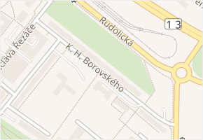 K. H. Borovského v obci Most - mapa ulice