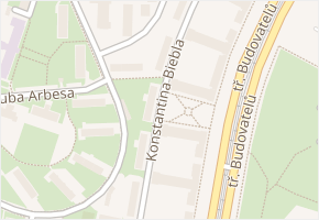 Konstantina Biebla v obci Most - mapa ulice