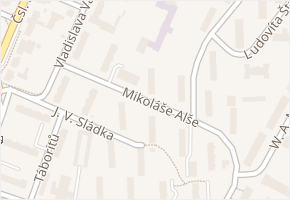 Mikoláše Alše v obci Most - mapa ulice