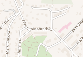Vinohradská v obci Most - mapa ulice