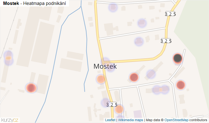 Mapa Mostek - Firmy v části obce.