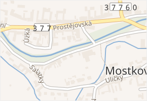 Generála Kraváka v obci Mostkovice - mapa ulice