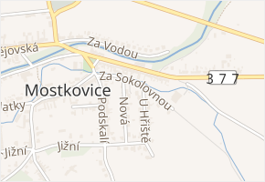 Malá v obci Mostkovice - mapa ulice