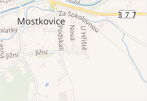 Na Paloučku v obci Mostkovice - mapa ulice
