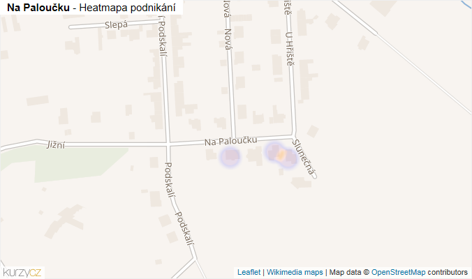 Mapa Na Paloučku - Firmy v ulici.