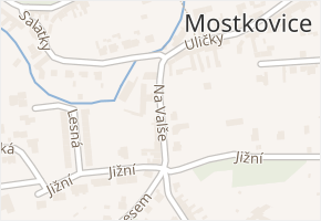 Na Valše v obci Mostkovice - mapa ulice