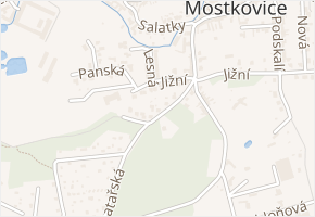 Pod Lesem v obci Mostkovice - mapa ulice