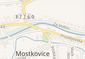 Prostějovská v obci Mostkovice - mapa ulice