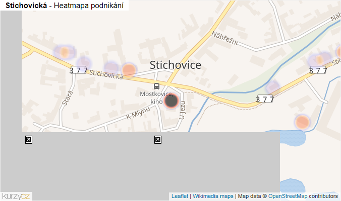 Mapa Stichovická - Firmy v ulici.